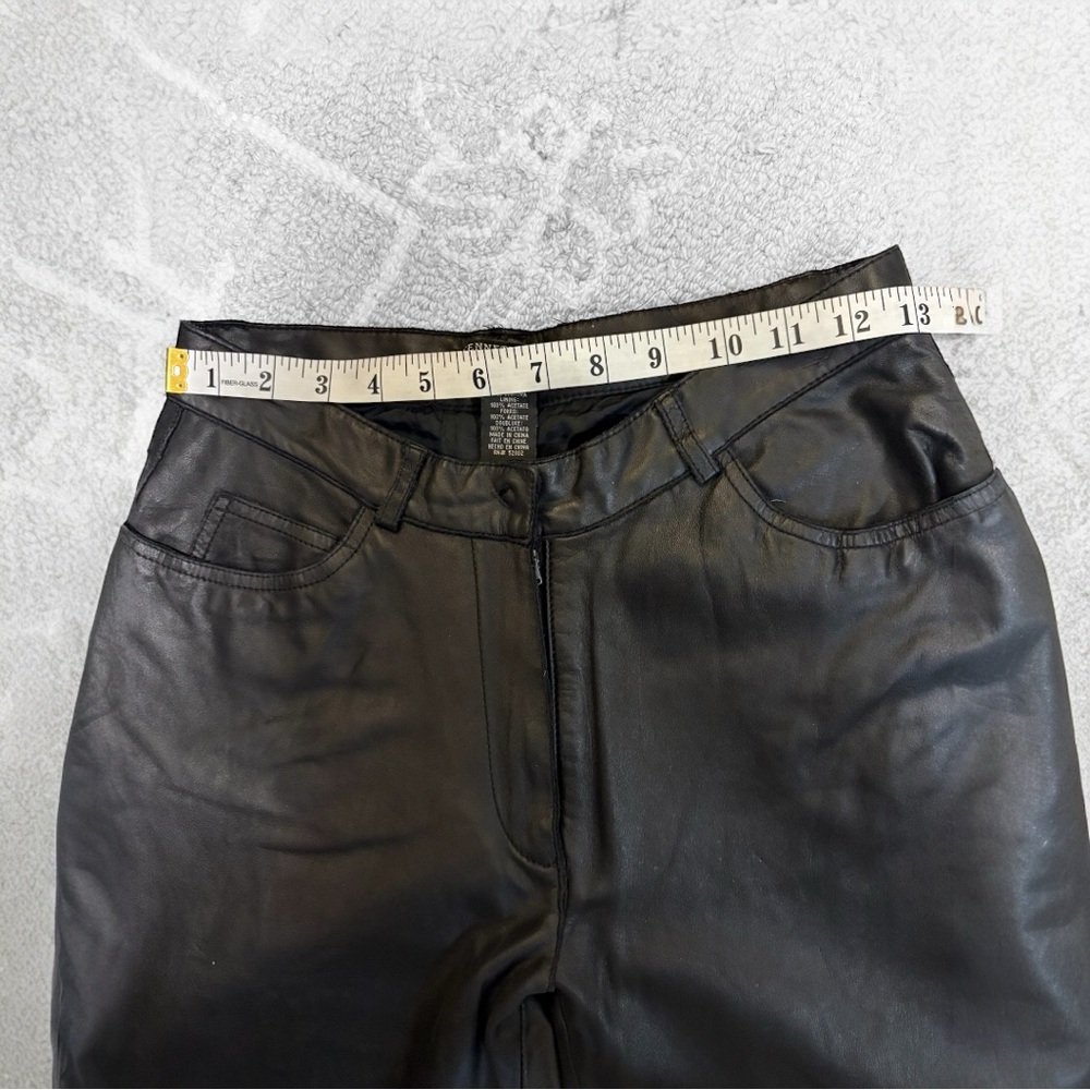 Kenneth Cole New York Black Leather Pants ~size 4 - Picture 8 of 11